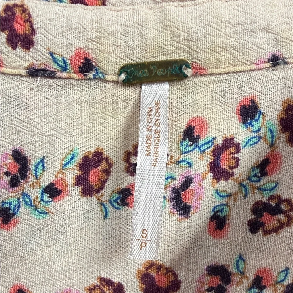 Free People Cream Floral Midi Dress - Picture 2 of 7